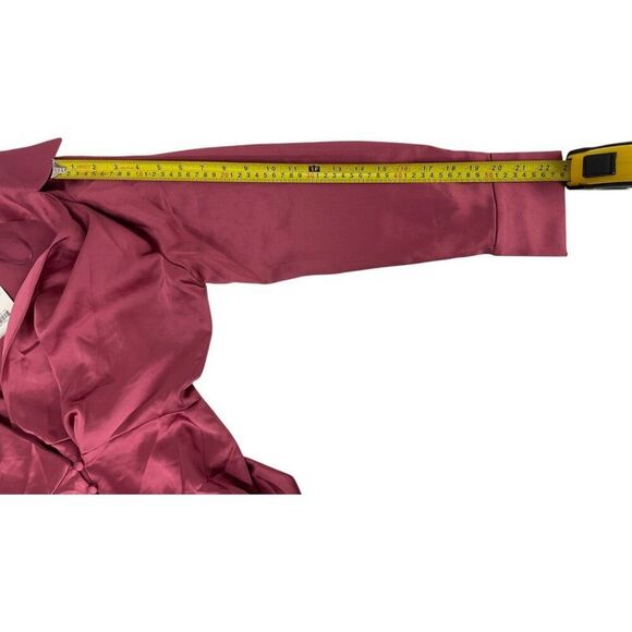 Zara Womens Mini Romper Dress L Pink Long sleeve satin effect 2231/845 NWT - Picture 14 of 16